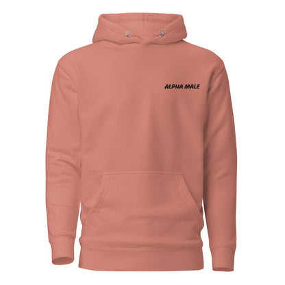 CHRIS PERRY BLACK EMBROIDERY PRINT ALPHA MALE PREMIUM HOODIE