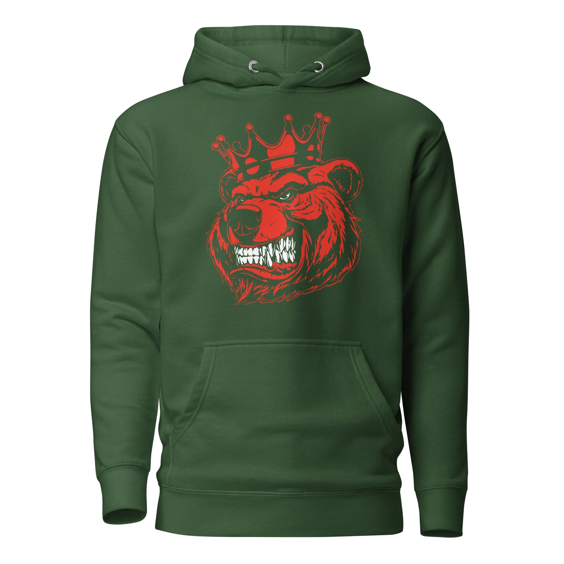 Red Bear Print Unisex Hoodie.... - Bearclothing