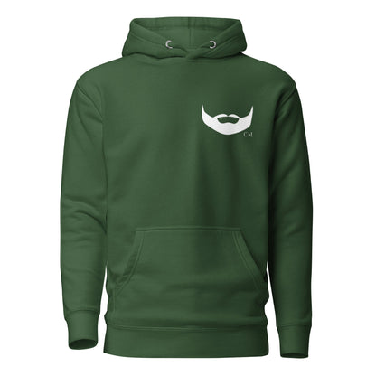 DPOV White Print Premium Unisex Beard Hoodie