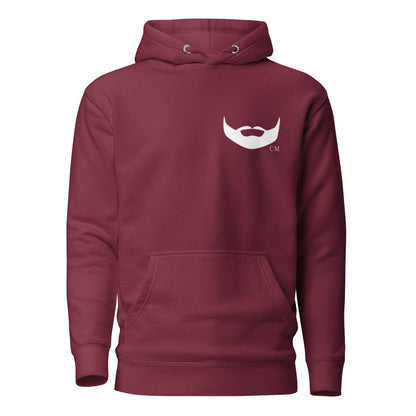 DPOV White Print Premium Unisex Beard Hoodie