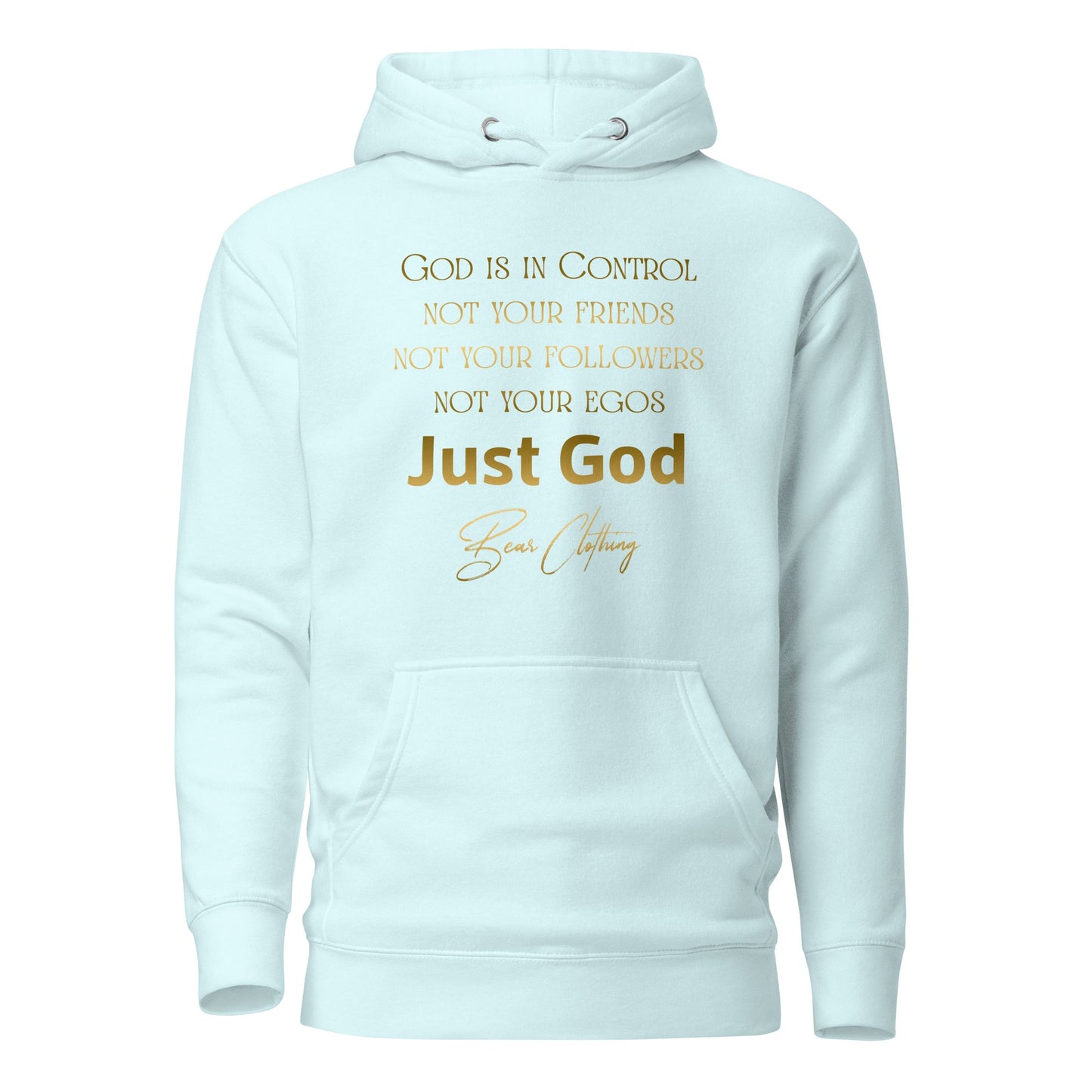 Fall Just God! Gold Print Hoodie