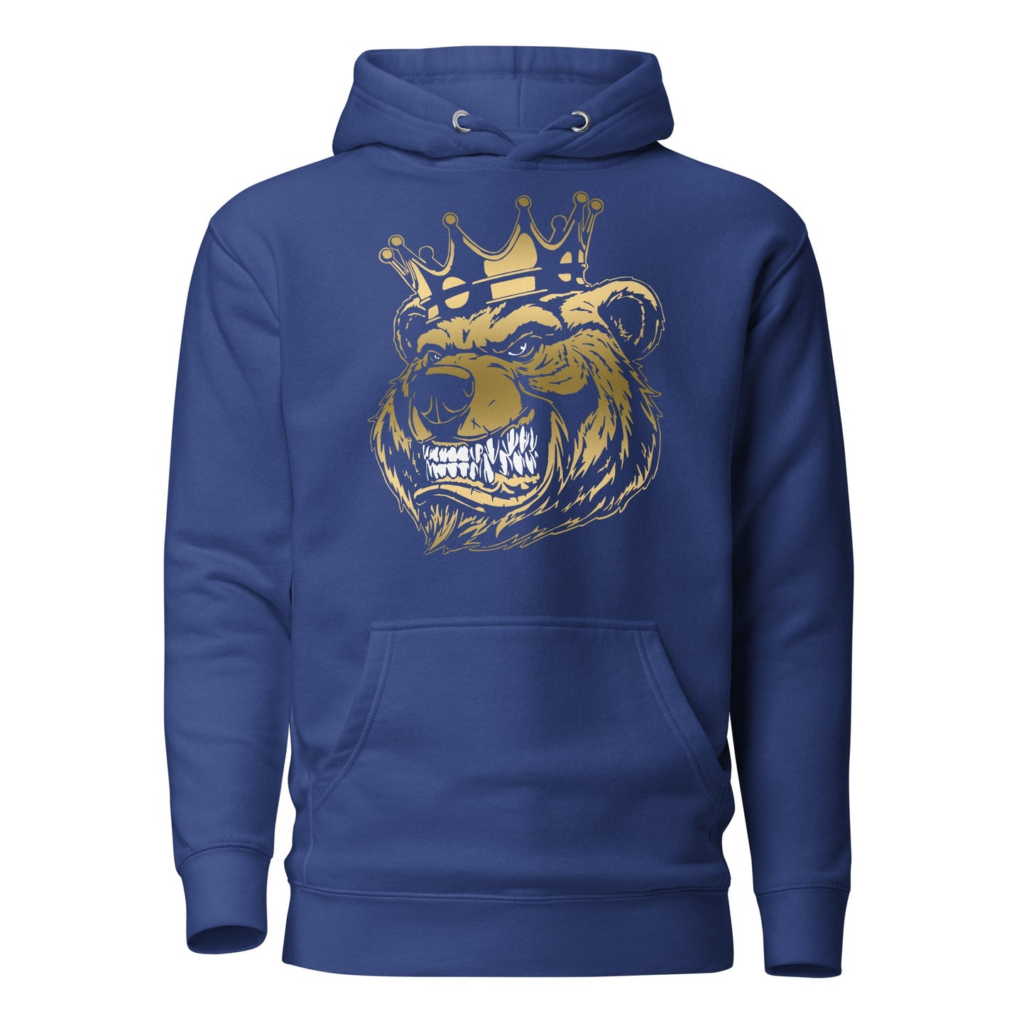 Fall Gold Bear with Crown Print Hoodie
