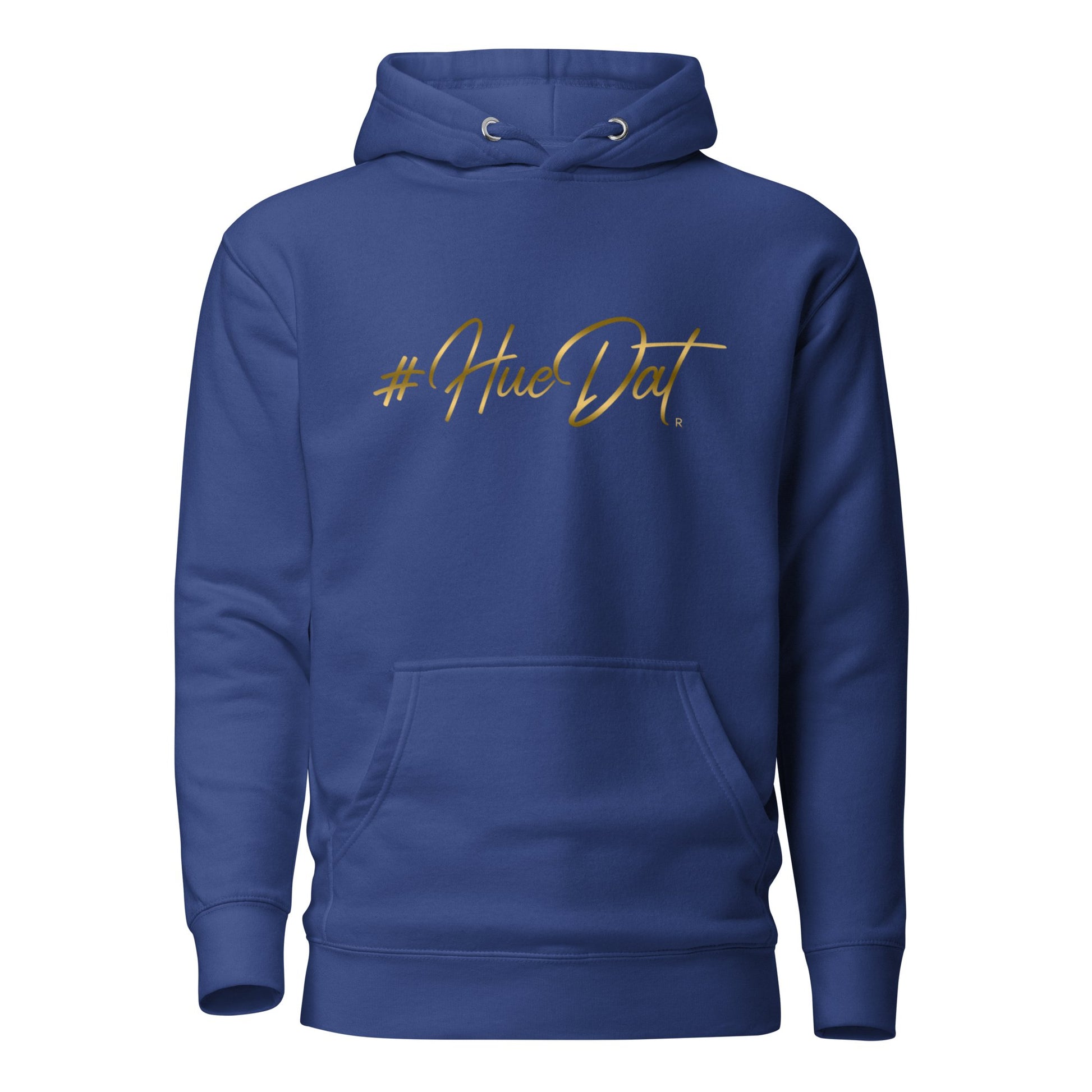 Huedat Exclusive Gold Print Fleece Unisex Hoodie - Bearclothing