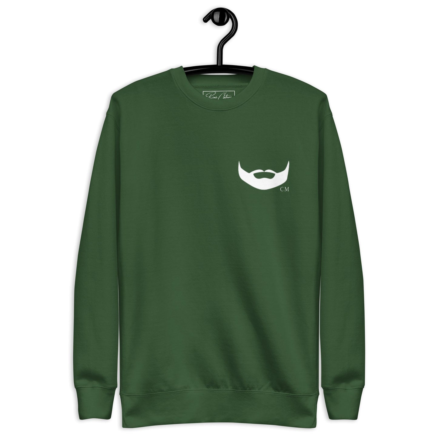 Dpov White Beard Print Premium Unisex Sweatshirt