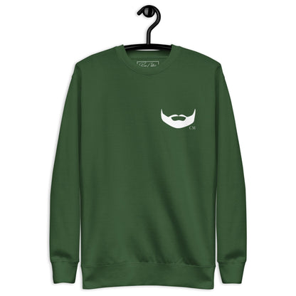 Dpov White Beard Print Premium Unisex Sweatshirt