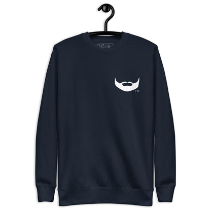 Dpov White Beard Print Premium Unisex Sweatshirt