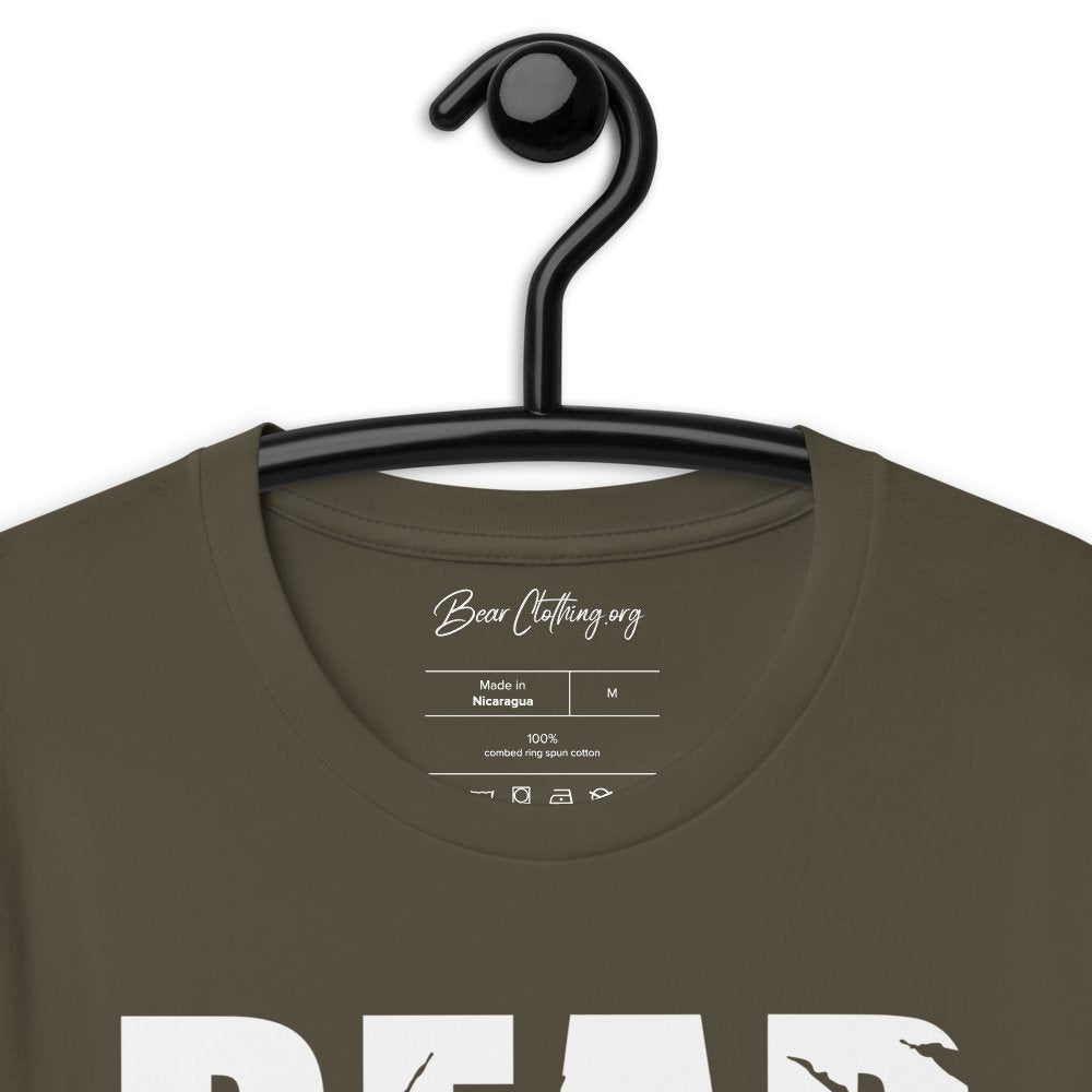 White Print Bear Claw Signature Short-sleeve t-shirt' - Bearclothing