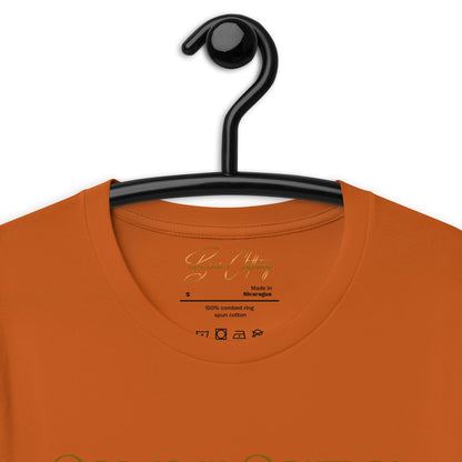 Gold Print Just God! Premium Tee - Bearclothing