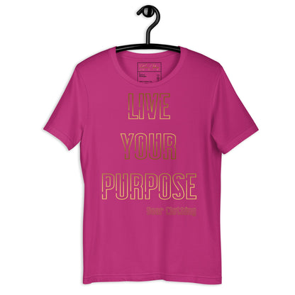 Gold Live Your Purpose Print Premium Tee Ladies