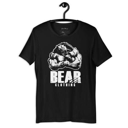 White Print Bear Strong Tee Click To See Multiple Colors Available' - Bearclothing