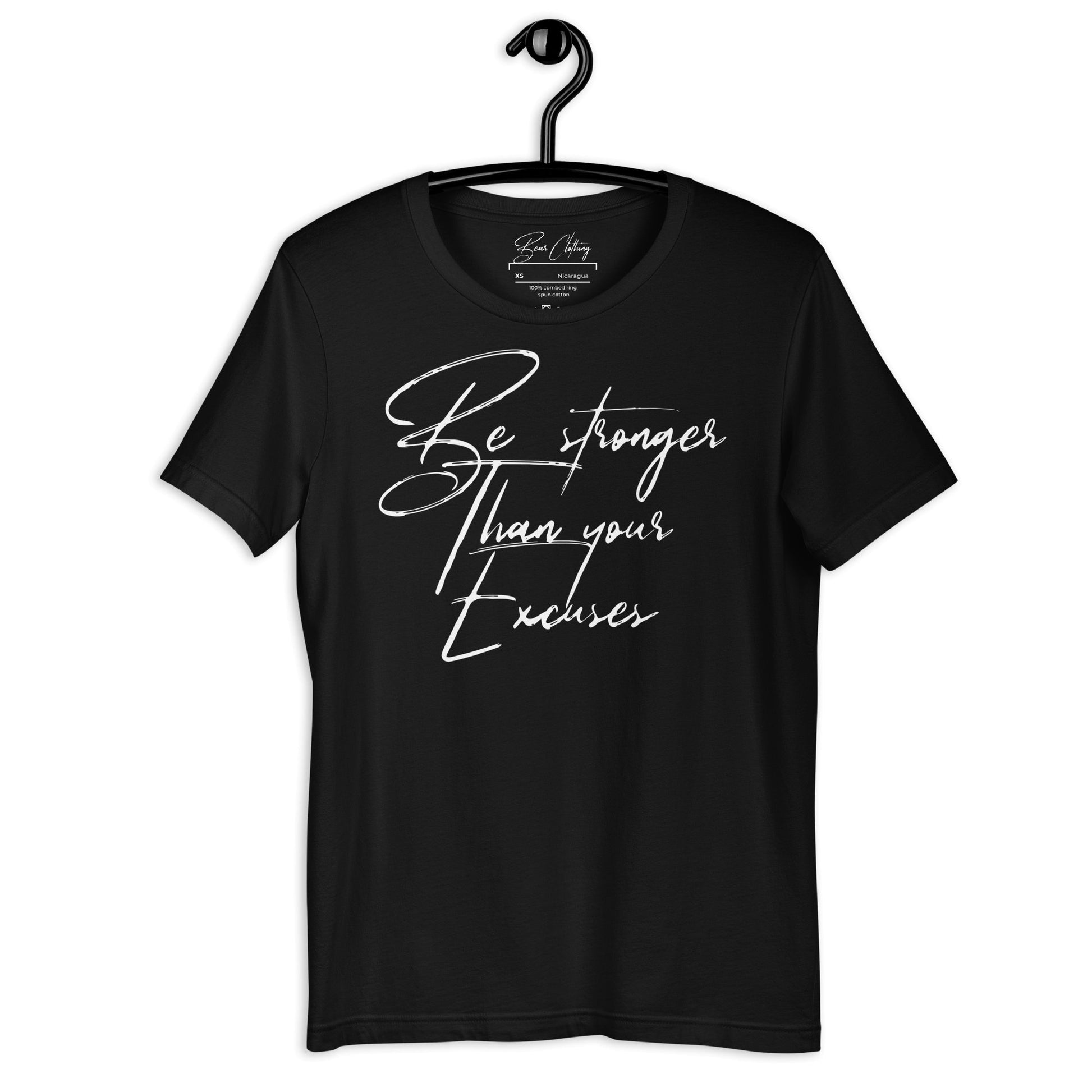 White Print Stronger Than Your Excuses Tee! - Bearclothing
