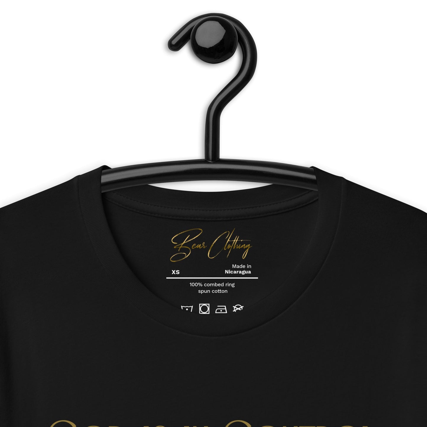 Gold Print Just God! Premium Tee - Bearclothing