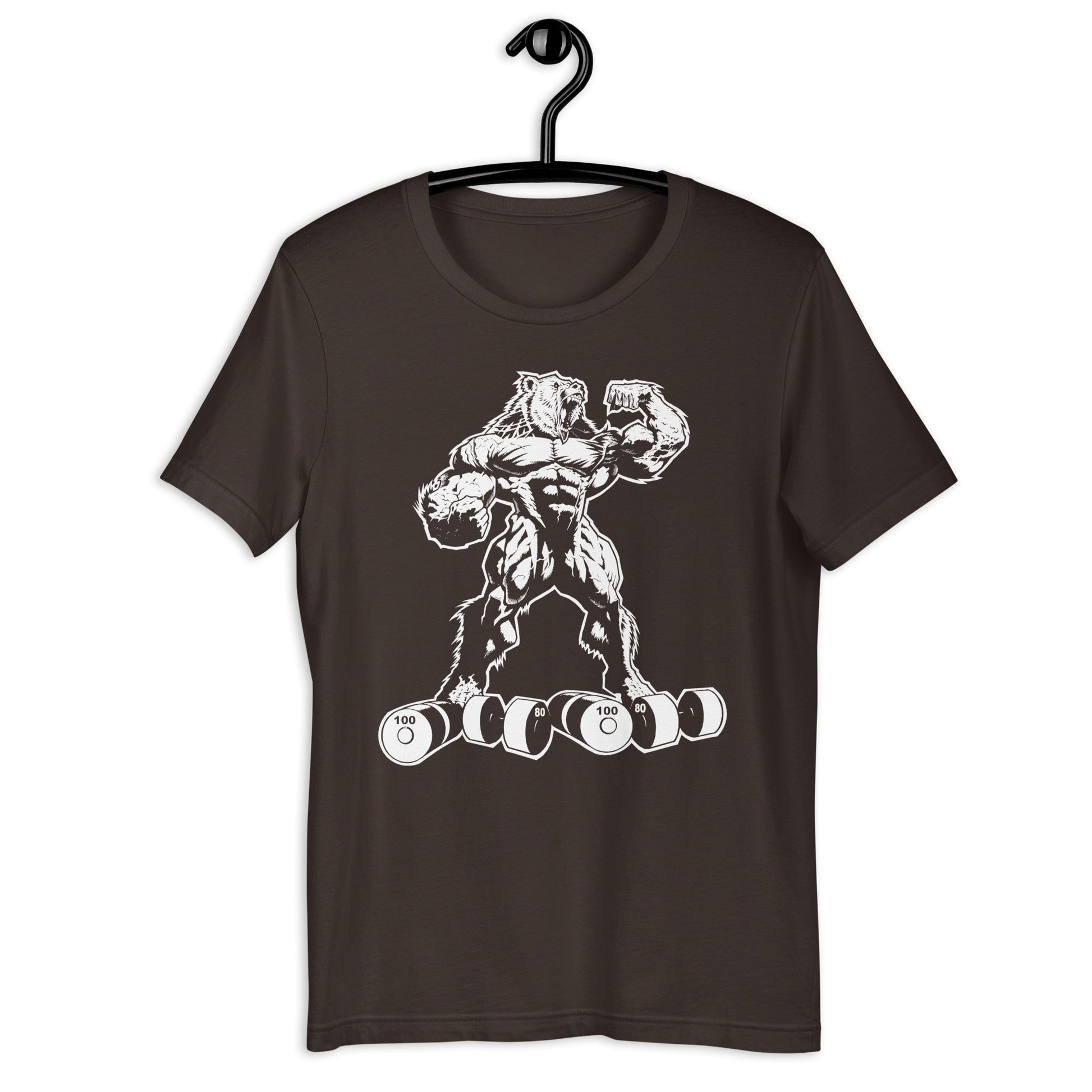 White Print Bear Strong Premium Tee' - Bearclothing