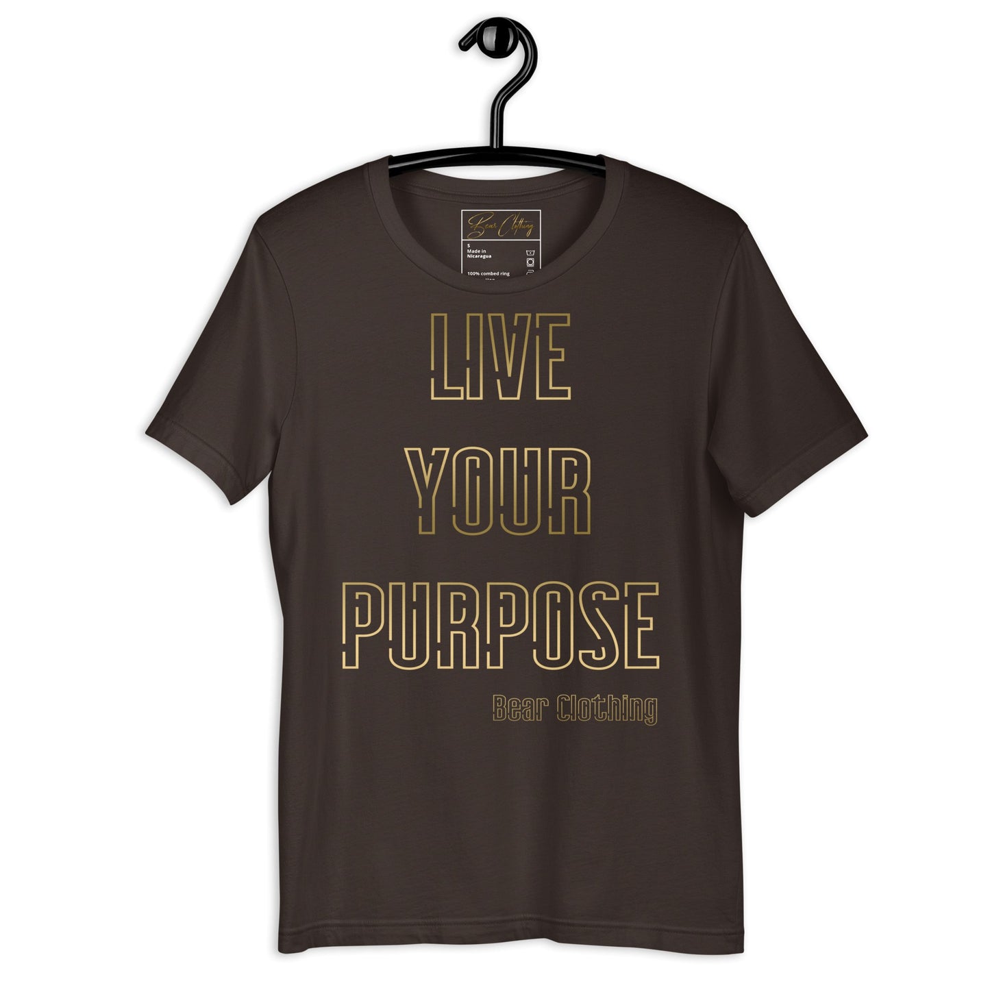 25$ Gold Live Your Purpose Print Premium Tee Ladies