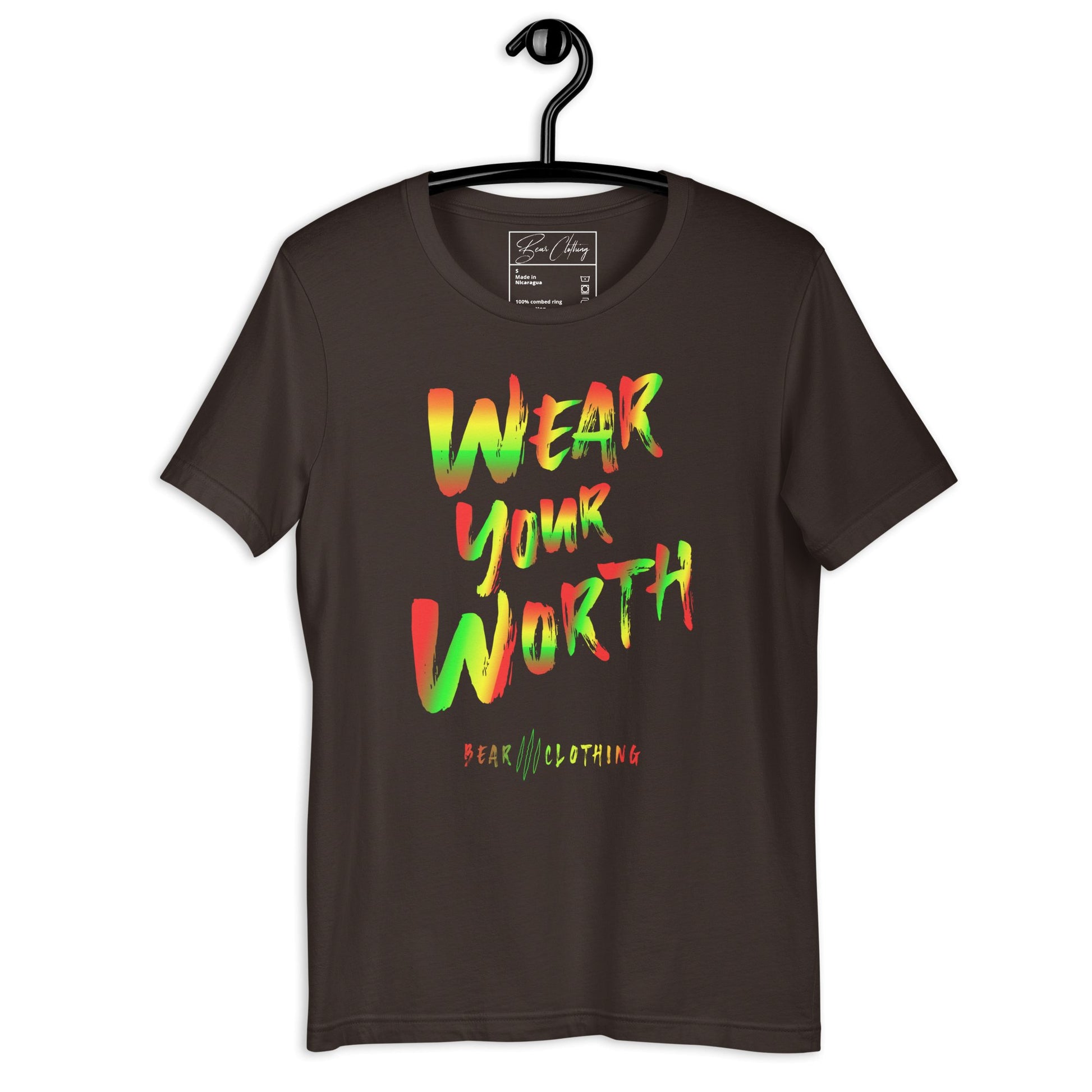 Jamaica Print Wear Your Worth Premium Tee - Bearclothing