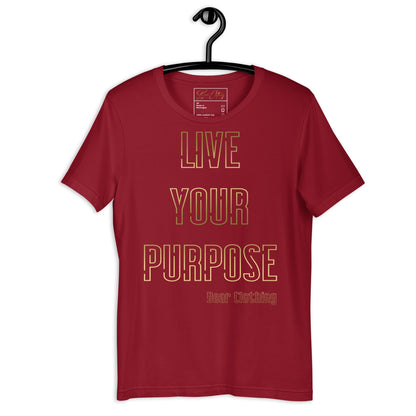 Gold Live Your Purpose Print Premium Tee Ladies