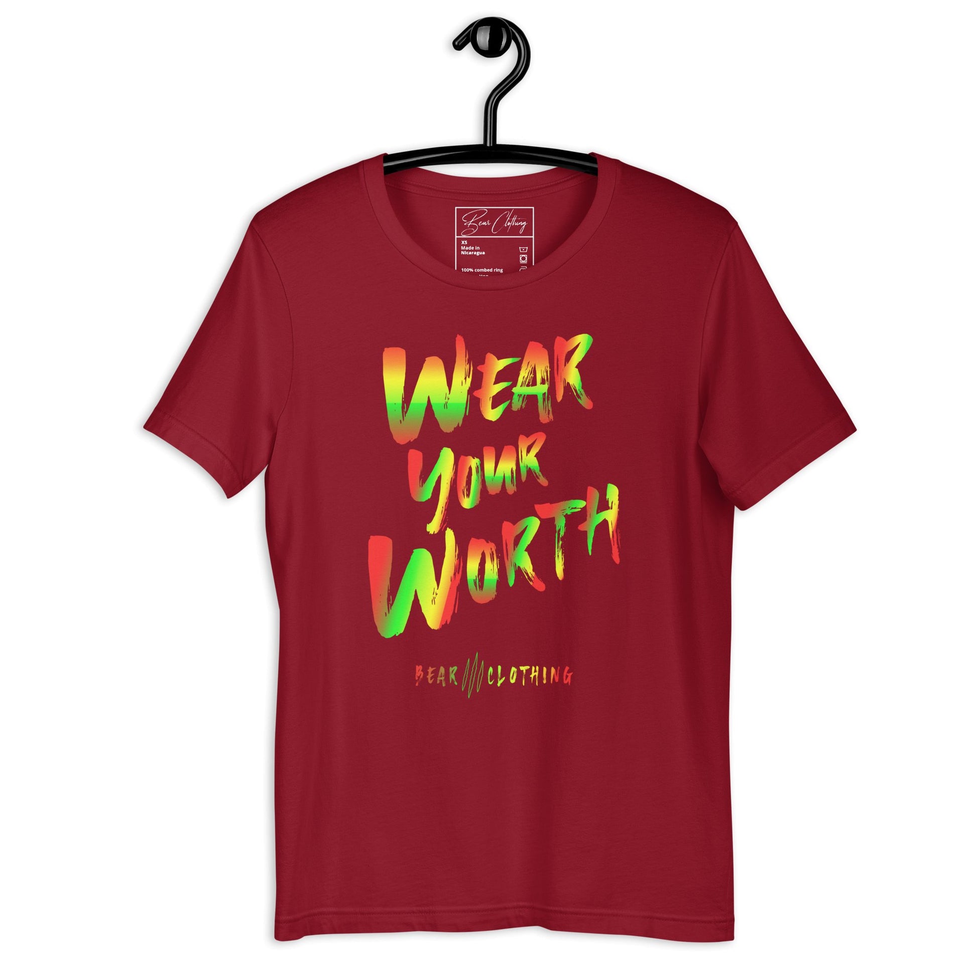 Jamaica Print Wear Your Worth Premium Tee - Bearclothing