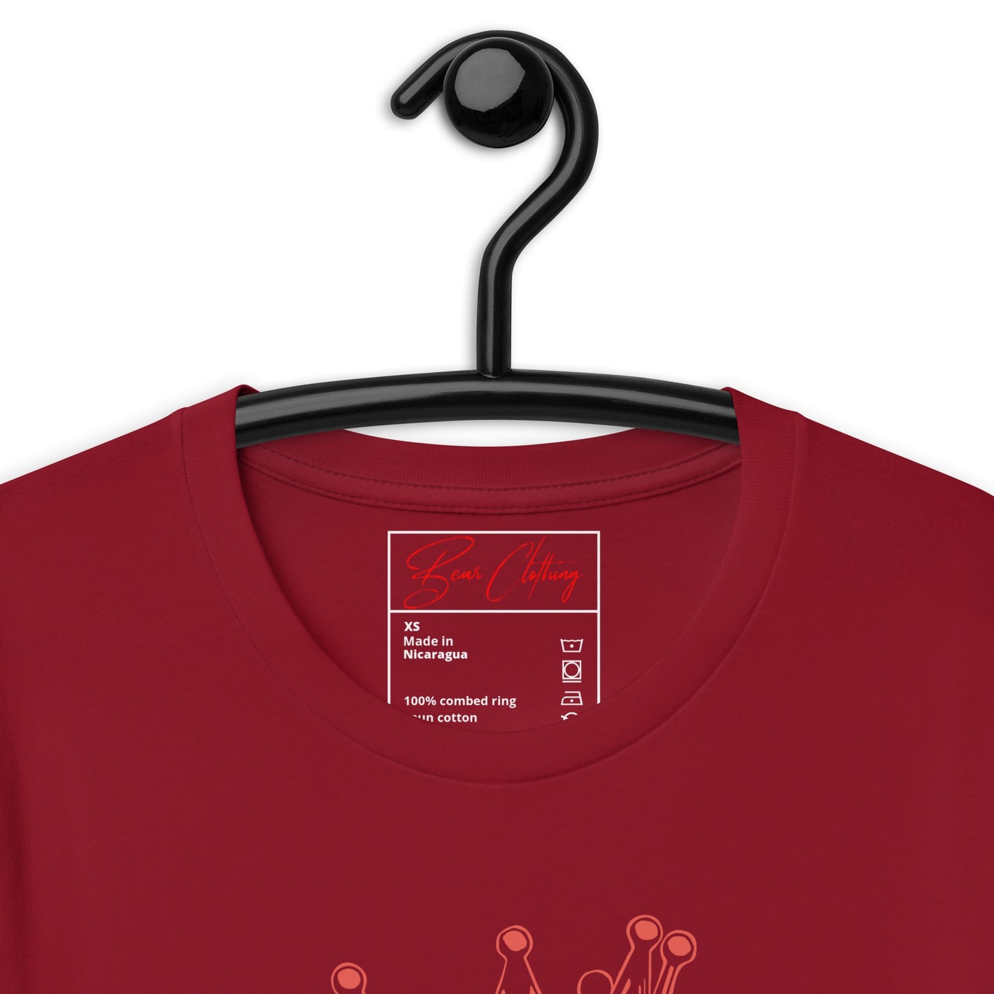 Red Bear with Crown Print Tee - Bearclothing