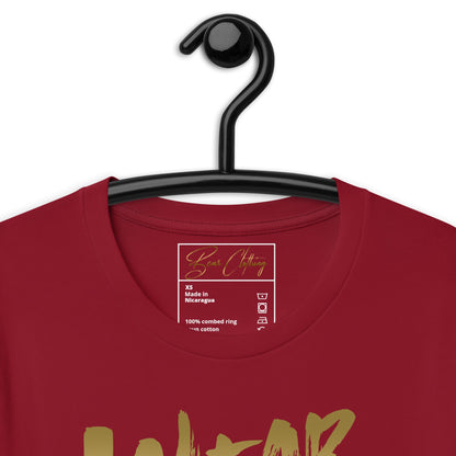 Gold Print Wear Your Worth Premium Tee - Bearclothing
