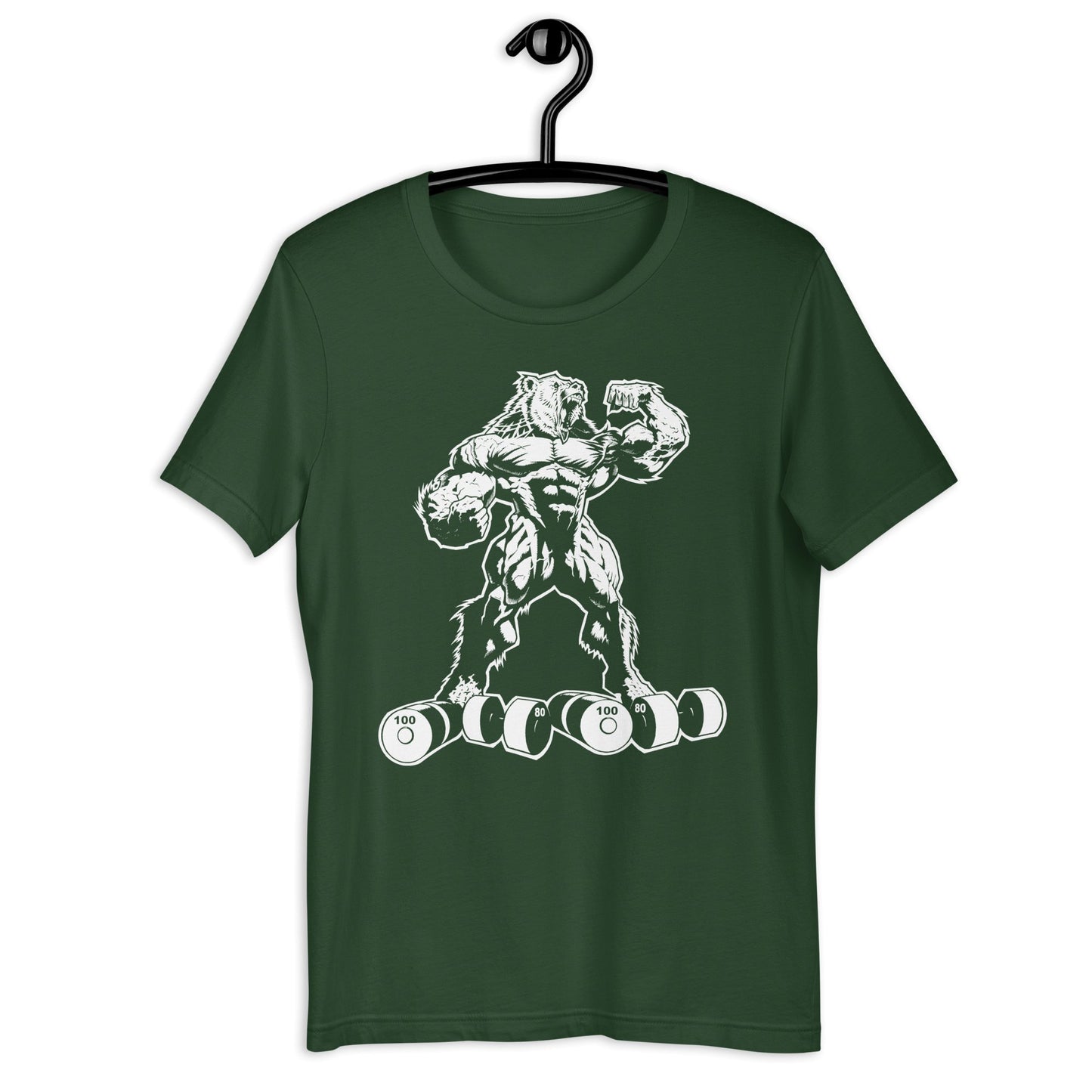 White Print Bear Strong Premium Tee' - Bearclothing