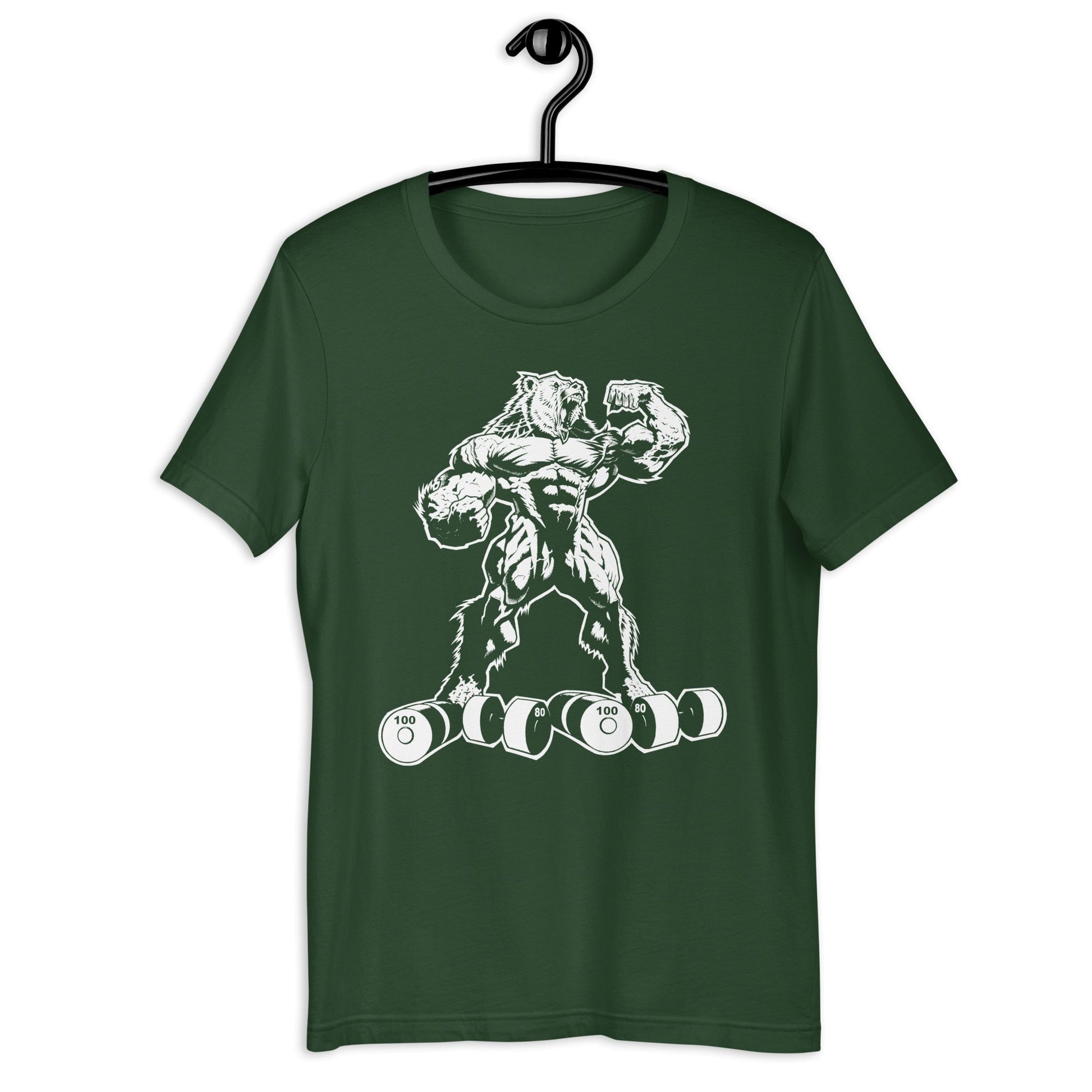 White Print Bear Strong Premium Tee' - Bearclothing