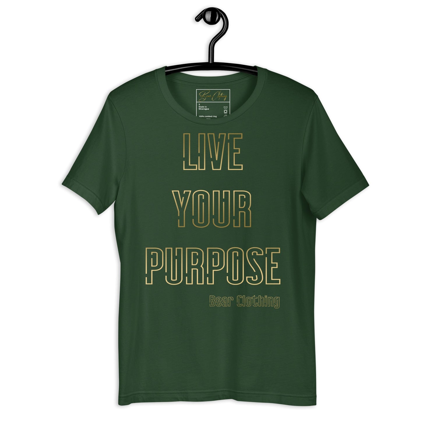 25$ Gold Live Your Purpose Print Premium Tee Ladies