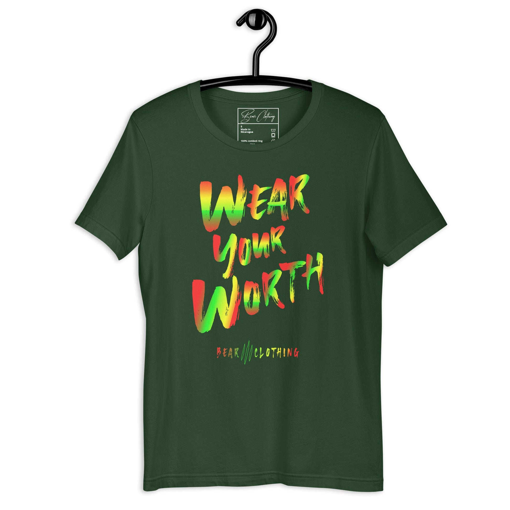 Jamaica Print Wear Your Worth Premium Tee - Bearclothing