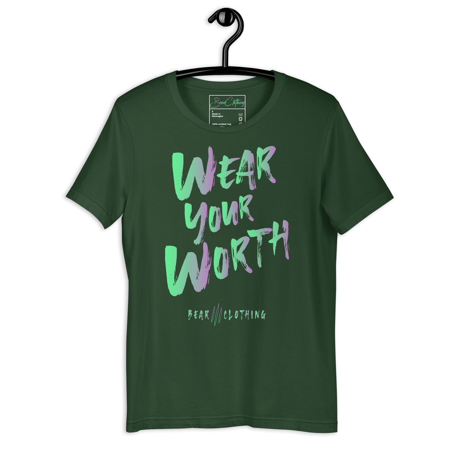 Multi-colored Wear Your Worth Tee - Bearclothing