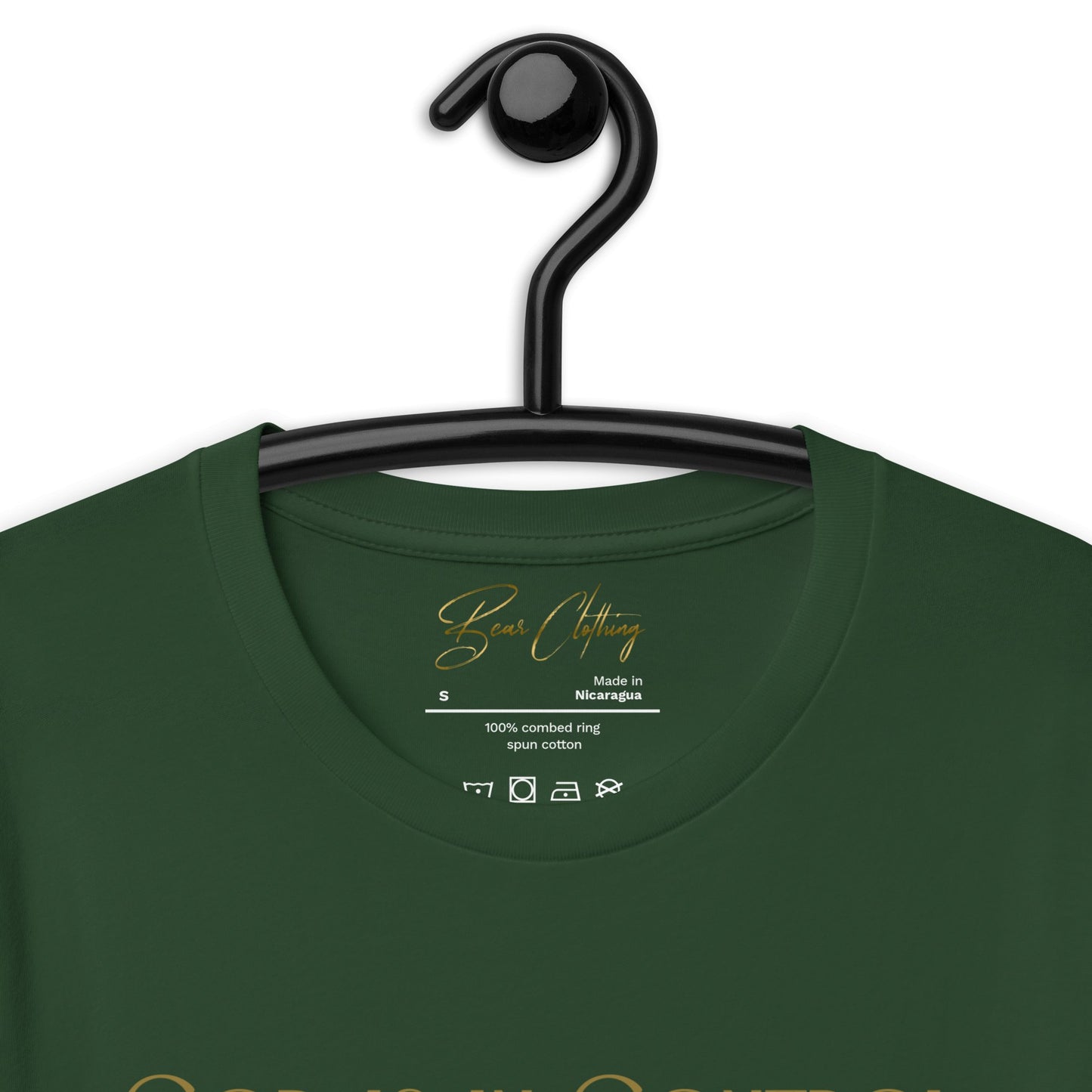 Gold Print Just God! Premium Tee - Bearclothing