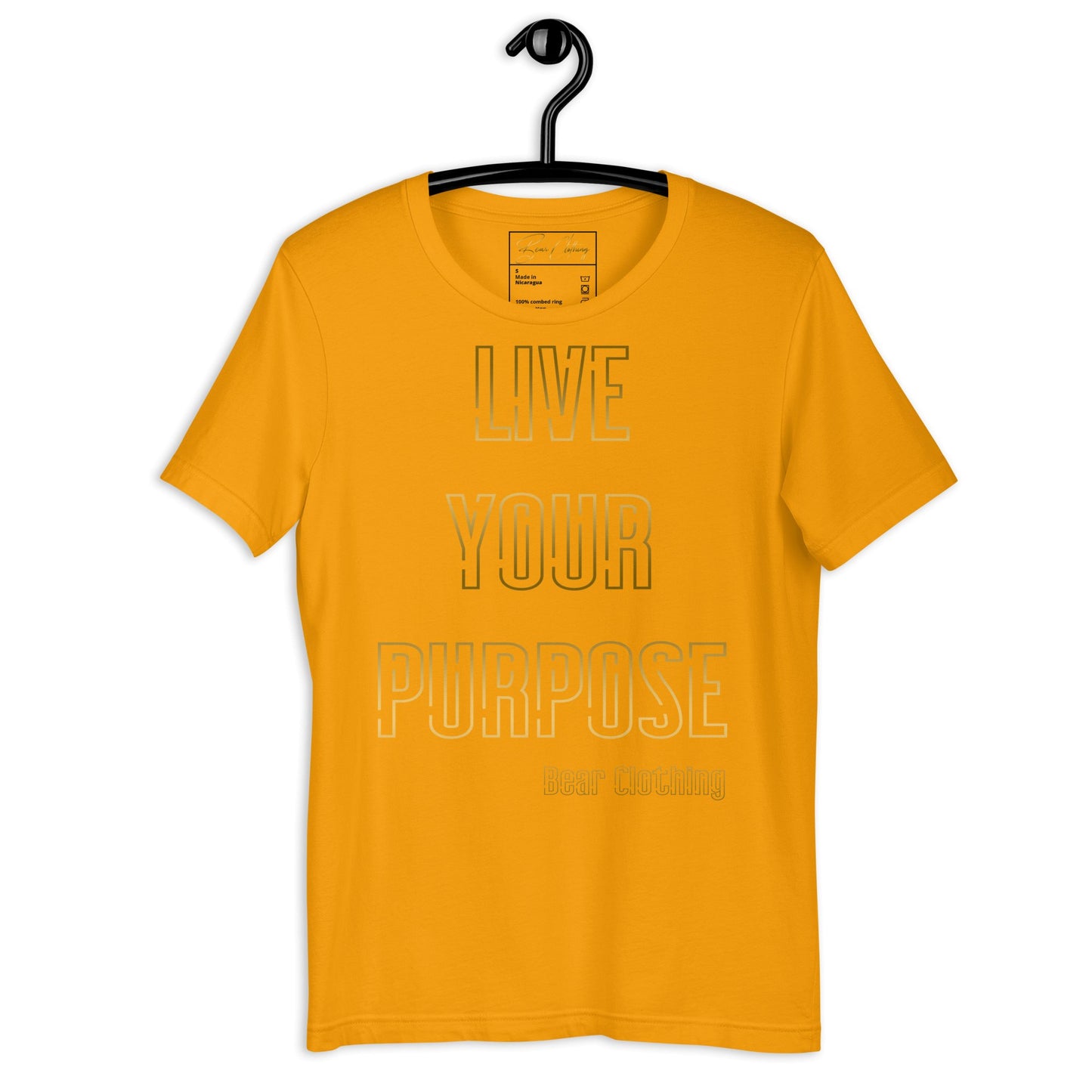 Gold Live Your Purpose Print Premium Tee Ladies