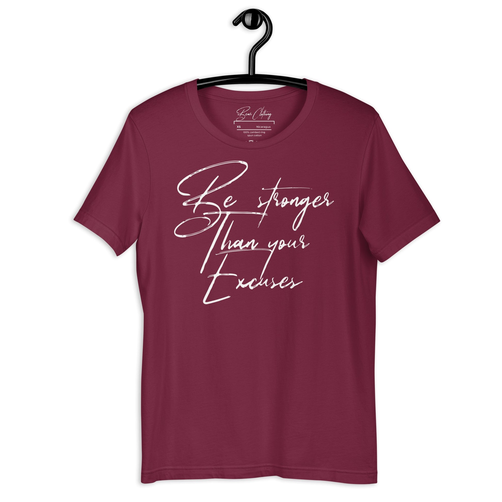 White Print Stronger Than Your Excuses Tee! - Bearclothing
