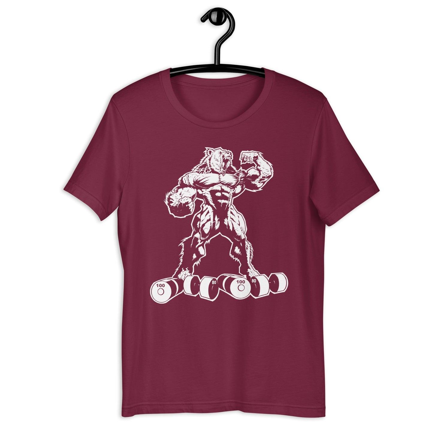 White Print Bear Strong Premium Tee' - Bearclothing