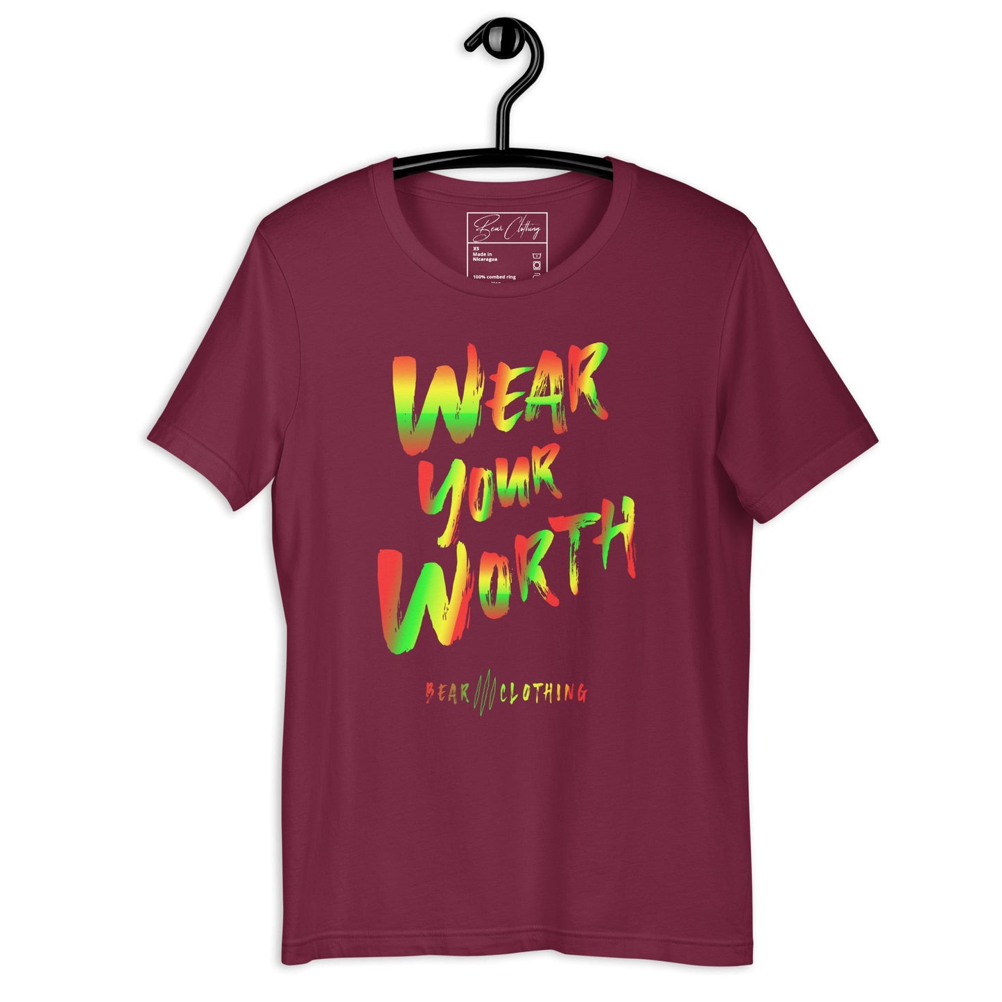 Jamaica Print Wear Your Worth Premium Tee - Bearclothing