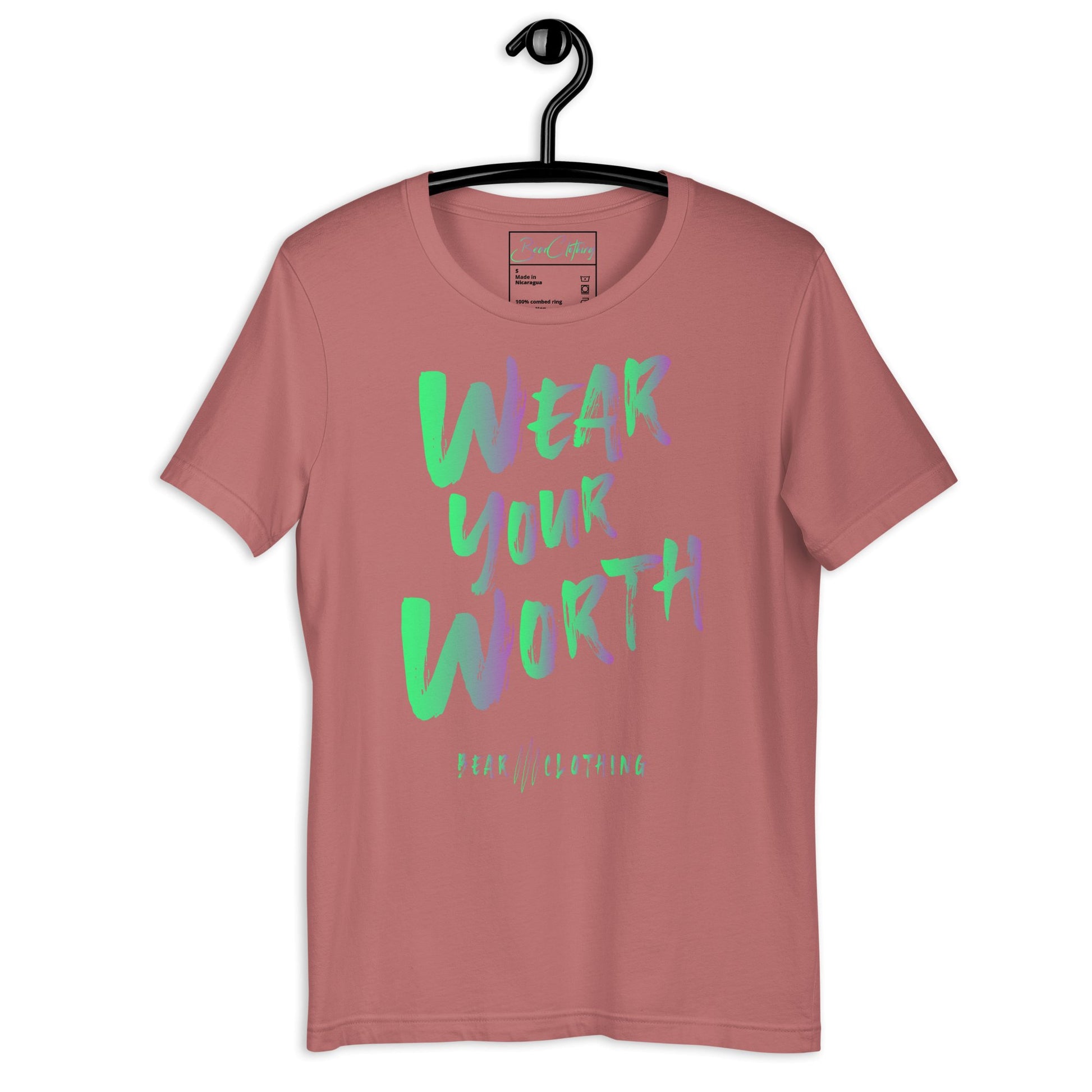 Multi-colored Wear Your Worth Tee - Bearclothing
