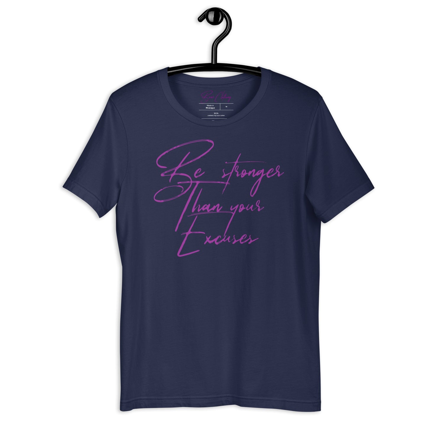Purple Print Stronger than your excuses tee! - Bearclothing