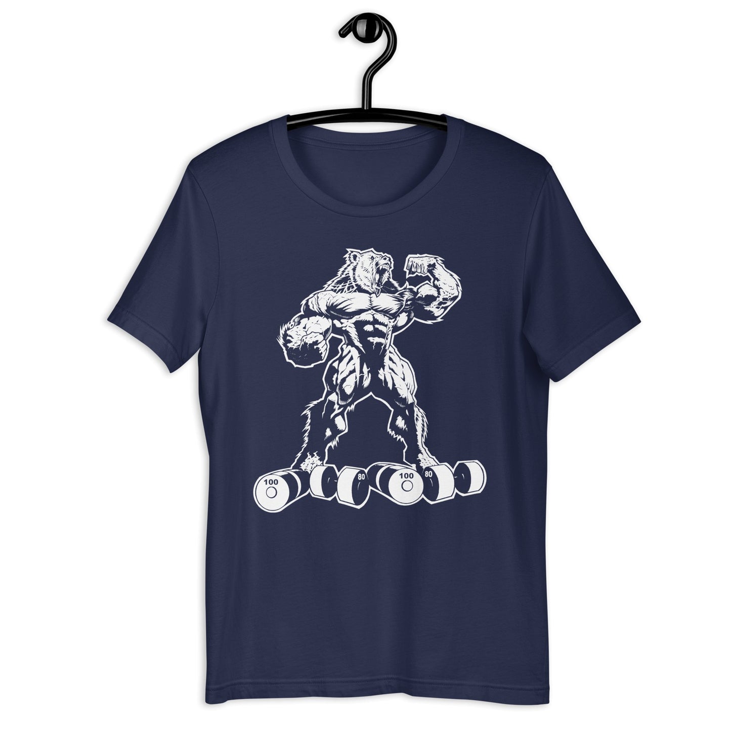 White Print Bear Strong Premium Tee' - Bearclothing