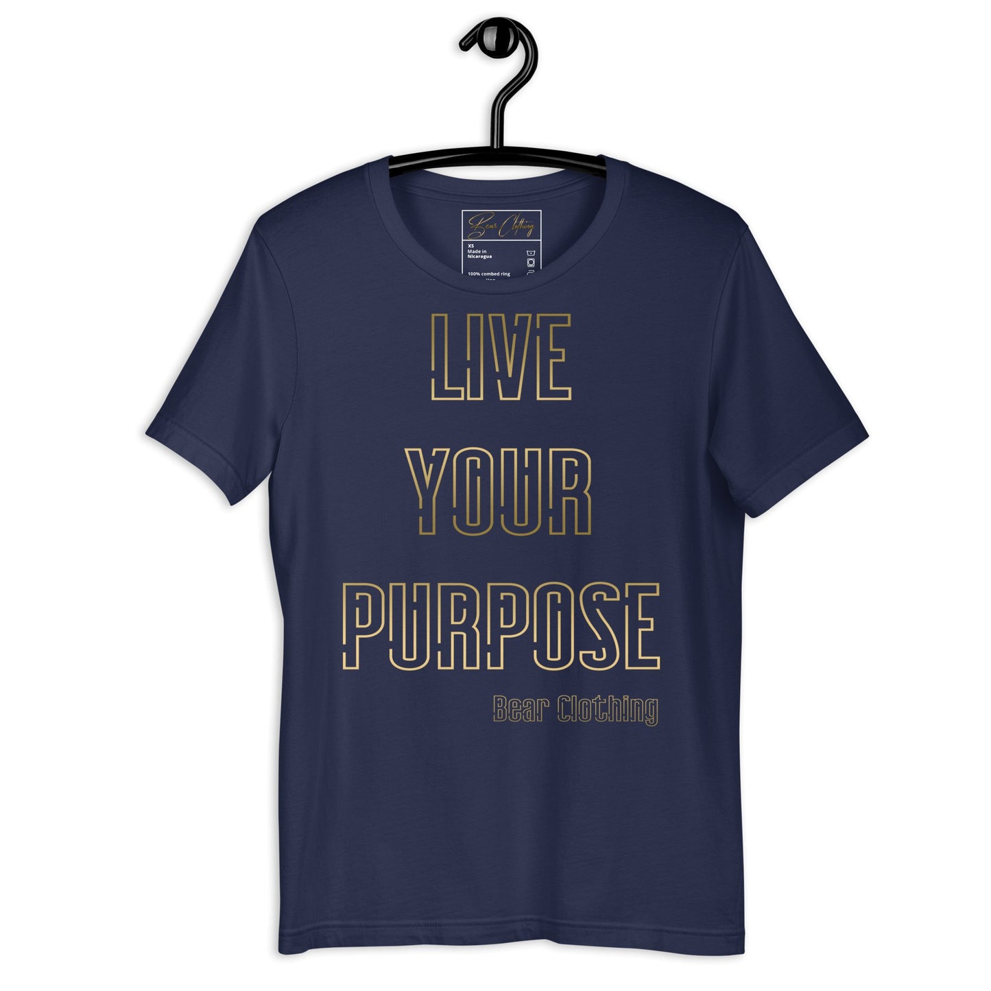 25$ Gold Live Your Purpose Print Premium Tee Ladies