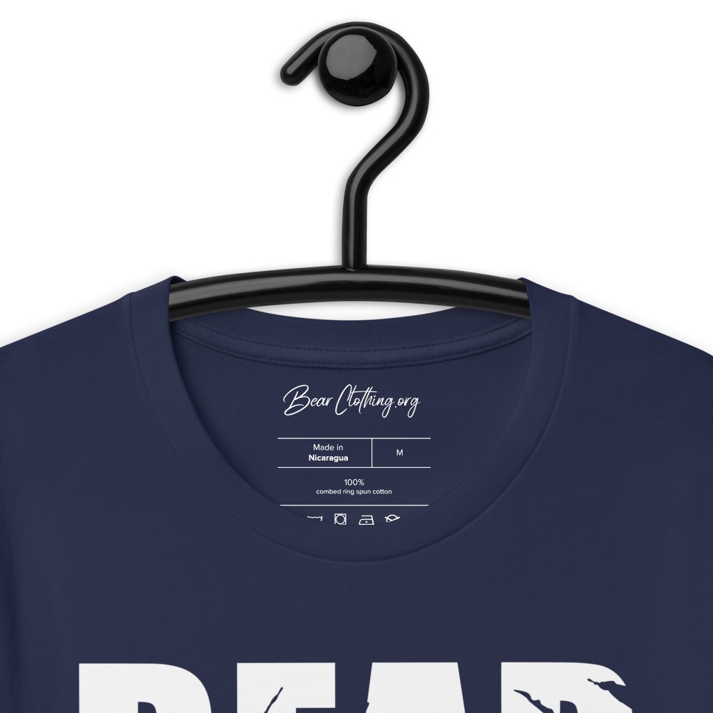White Print Bear Claw Signature Short-sleeve t-shirt' - Bearclothing