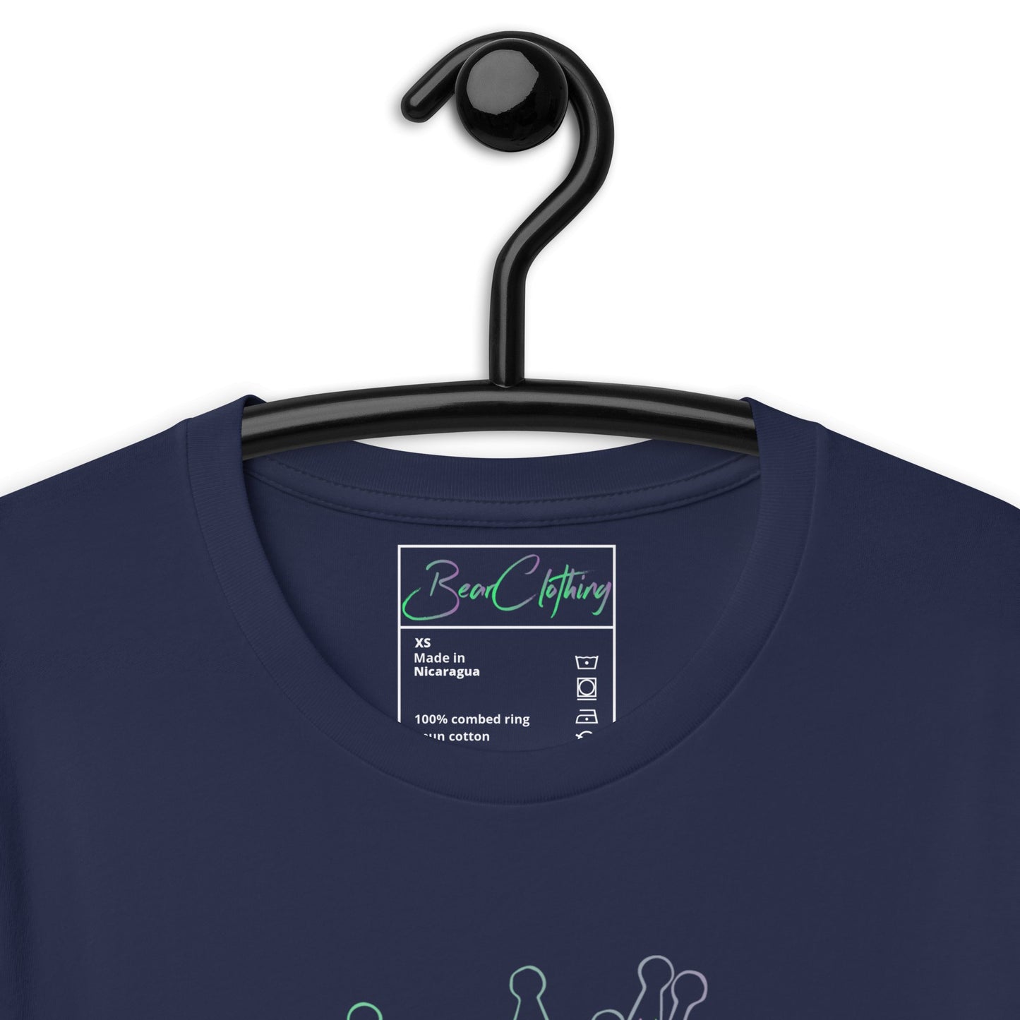 Multi-Colored Bear with Crown Print Tee - Bearclothing
