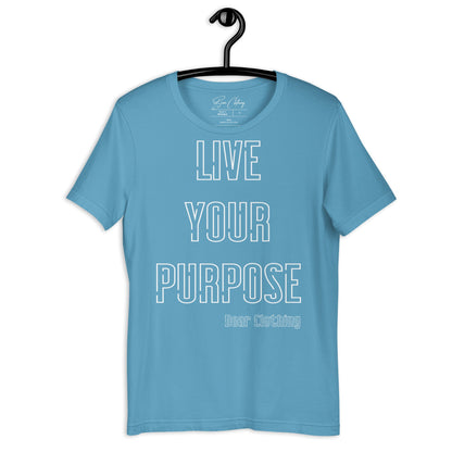 White Live Your Purpose Print Premium Tee - Bearclothing