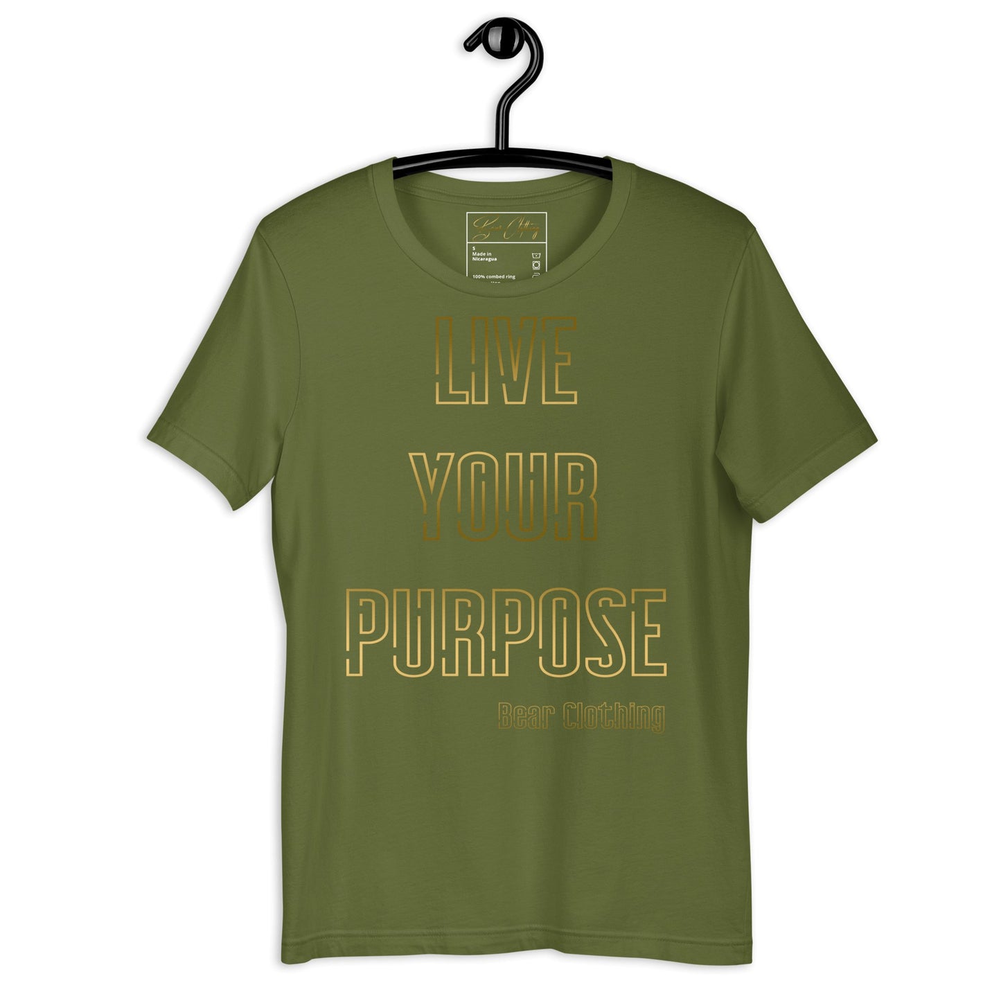 25$ Gold Live Your Purpose Print Premium Tee Ladies