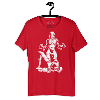 White Strong Women Print Premium Tee - Bearclothing