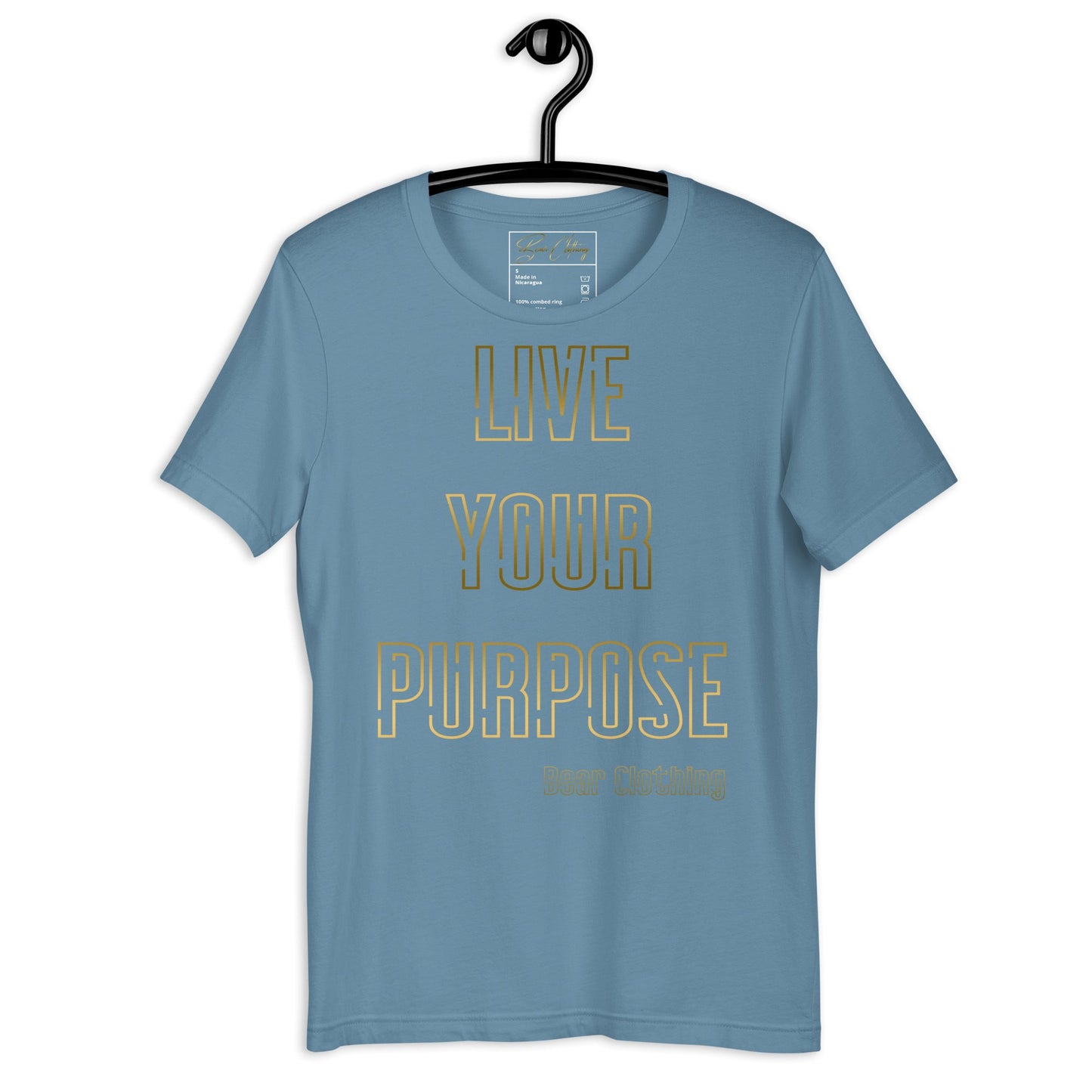 25$ Gold Live Your Purpose Print Premium Tee Ladies