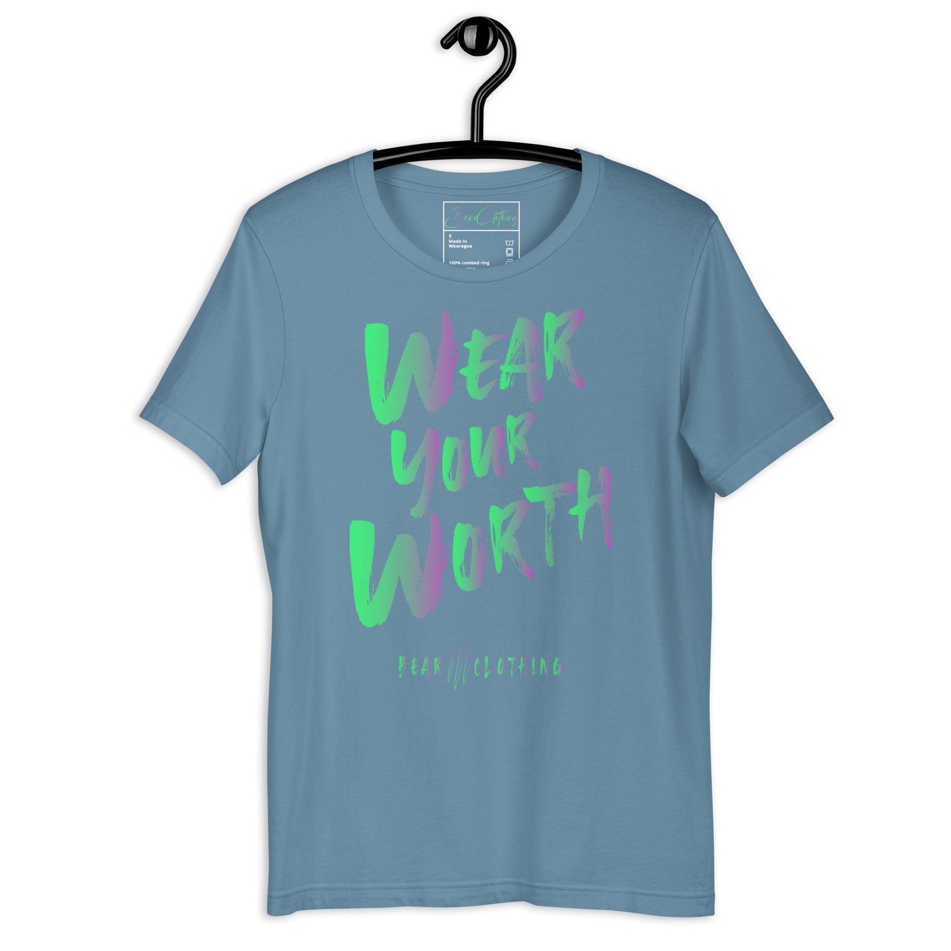 Multi-colored Wear Your Worth Tee - Bearclothing