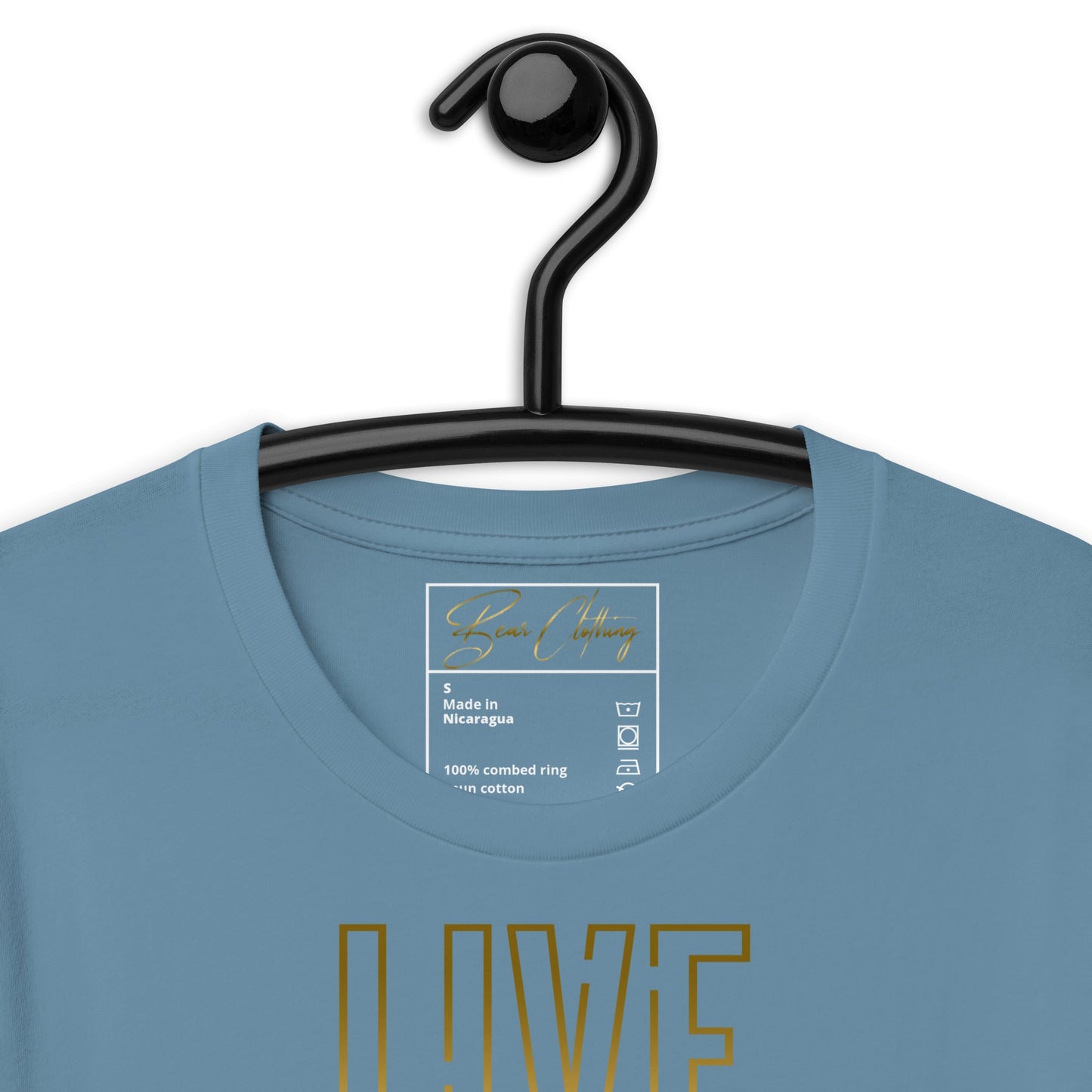 25$ Gold Live Your Purpose Print Premium Tee Ladies