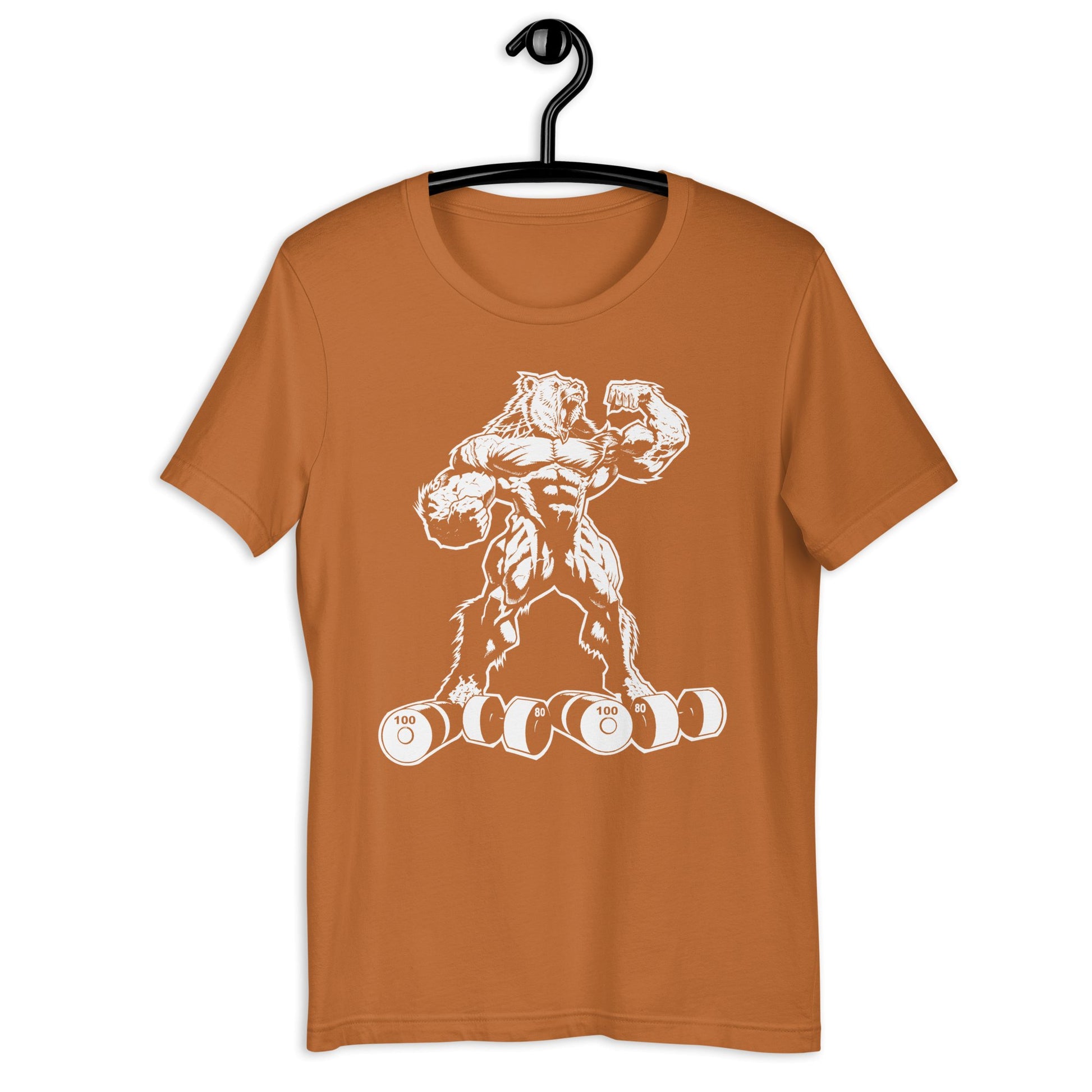 White Print Bear Strong Premium Tee' - Bearclothing