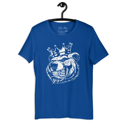 White Bear with Crown Print Tee - Bearclothing
