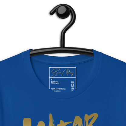 Gold Print Wear Your Worth Premium Tee - Bearclothing