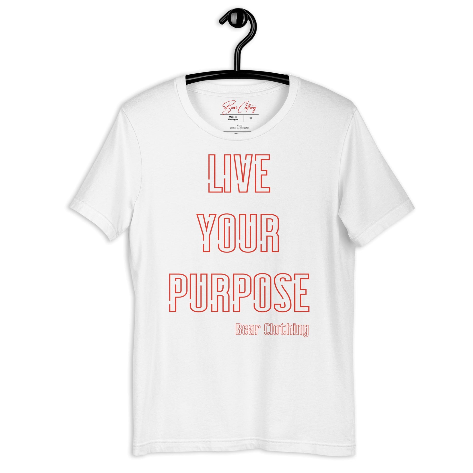 Red Live Your Purpose Print Premium Tee - Bearclothing