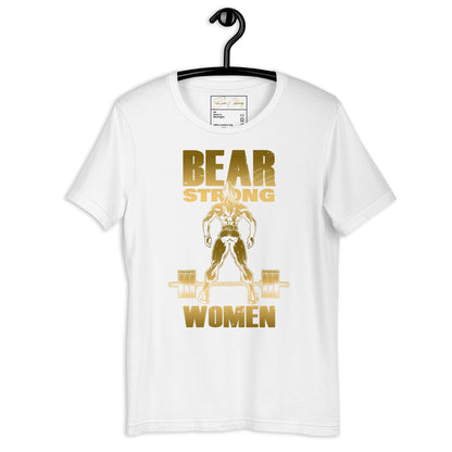Gold BEAR Strong Women Print Premium Tee